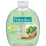 Мыло жидкое для рук, Palmolive (Палмолив) 300 мл Нейтрализующее запах с экстрактом лайма с антибактериальным эффектом для кухни сменный блок