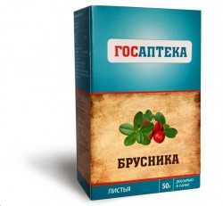 Брусники листья, Госаптека сырье 50 г 1 шт пачка